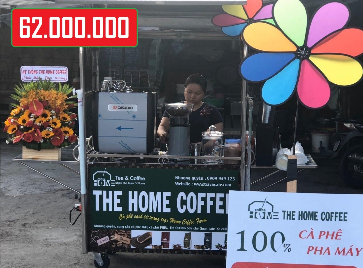 Nhượng quyền khởi nghiệp xe cà phê THE HOME COFFEE (Gói số 1)